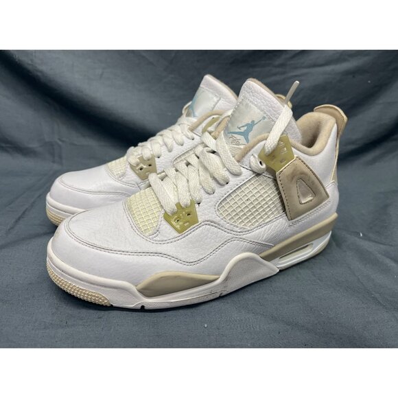 Nike Boys Air Jordan 4 Retro (GS) Sneakers Sand 487724-118 Size 6 DISPLAY MODEL! - Picture 4 of 16